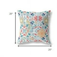 thumbnail image 5 of 20" White Red Peacock Indoor Outdoor Zip Throw Pillow, 5 of 5