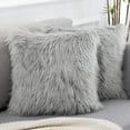 thumbnail image 3 of Juego de dos fundas de cojín cuadradas, elegante y suave estilo merino de piel sintética decorativa para decoración de interiores y exteriores, cremallera oculta y almohadas de felpa resistentes a la, 3 of 7