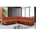thumbnail image 2 of Meridian Furniture Quinn 98.5" 5-Piece Fabric Modular Sectional in Orange, 2 of 9