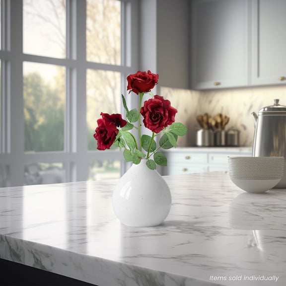 Allstate Long Stem Blooming Rose Artificial Floral Spray - 23" - Burgundy