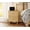 Oak Wood, variant on WAMPAT Modern Nightstand with Charging Station, Wooden End Table with 2 Large Drawers, Small Bedside Table for Bedroom, Beige Linen Printed
