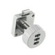 thumbnail image 5 of Cerradura de código para gabinete Cerradura de código de leva numérica Cerradura de leva combinada Cerradura para gabinete de cocina Gris Redondo 39x39mm, 5 of 9