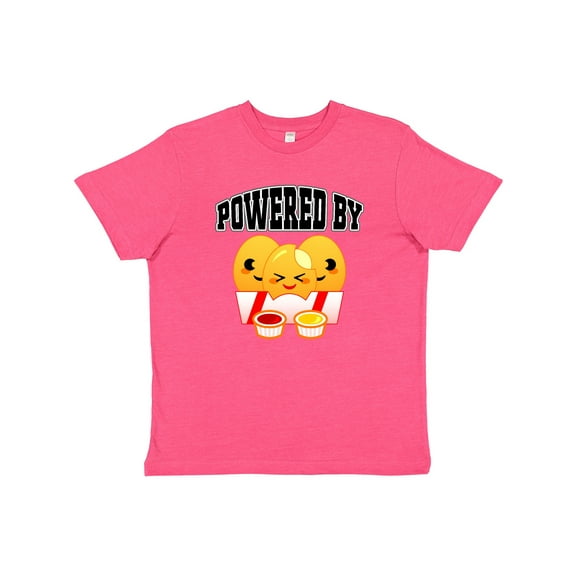 Inktastic Powered by Chicken Nuggets Youth T-Shirt