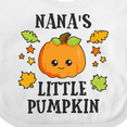 thumbnail image 4 of Inktastic Nanas Little Pumpkin with Leaves and Stars Boys or Girls Baby Bib, 4 of 4