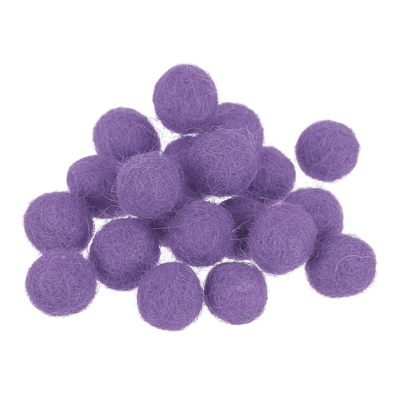 Uxcell Wool Felt Balls Beads Woolen Fabric 0.39" Purple for Home Crafts 20Pcs
