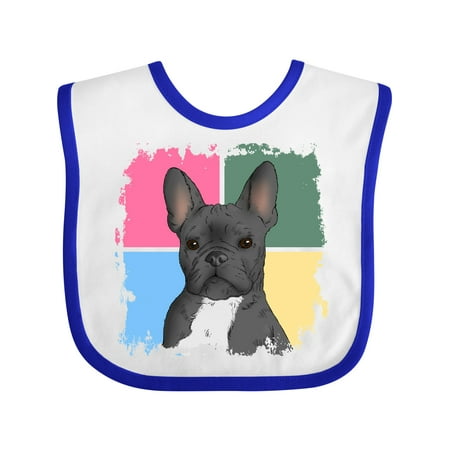 

Inktastic Blue French Bull Dog Gift Baby Boy or Baby Girl Bib