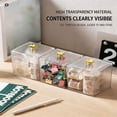 thumbnail image 6 of MMJ Qtip Holder Organizer with Lid Clear Acrylic Cotton Swab Dispenser Bathroom Vanity, 6 of 8