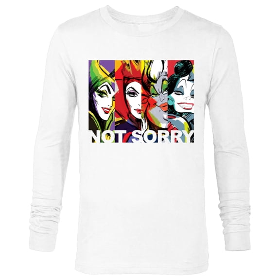 Disney Villains Female Baddies Not Sorry T-Shirt - Long Sleeve T-Shirt for Men - Customized-White