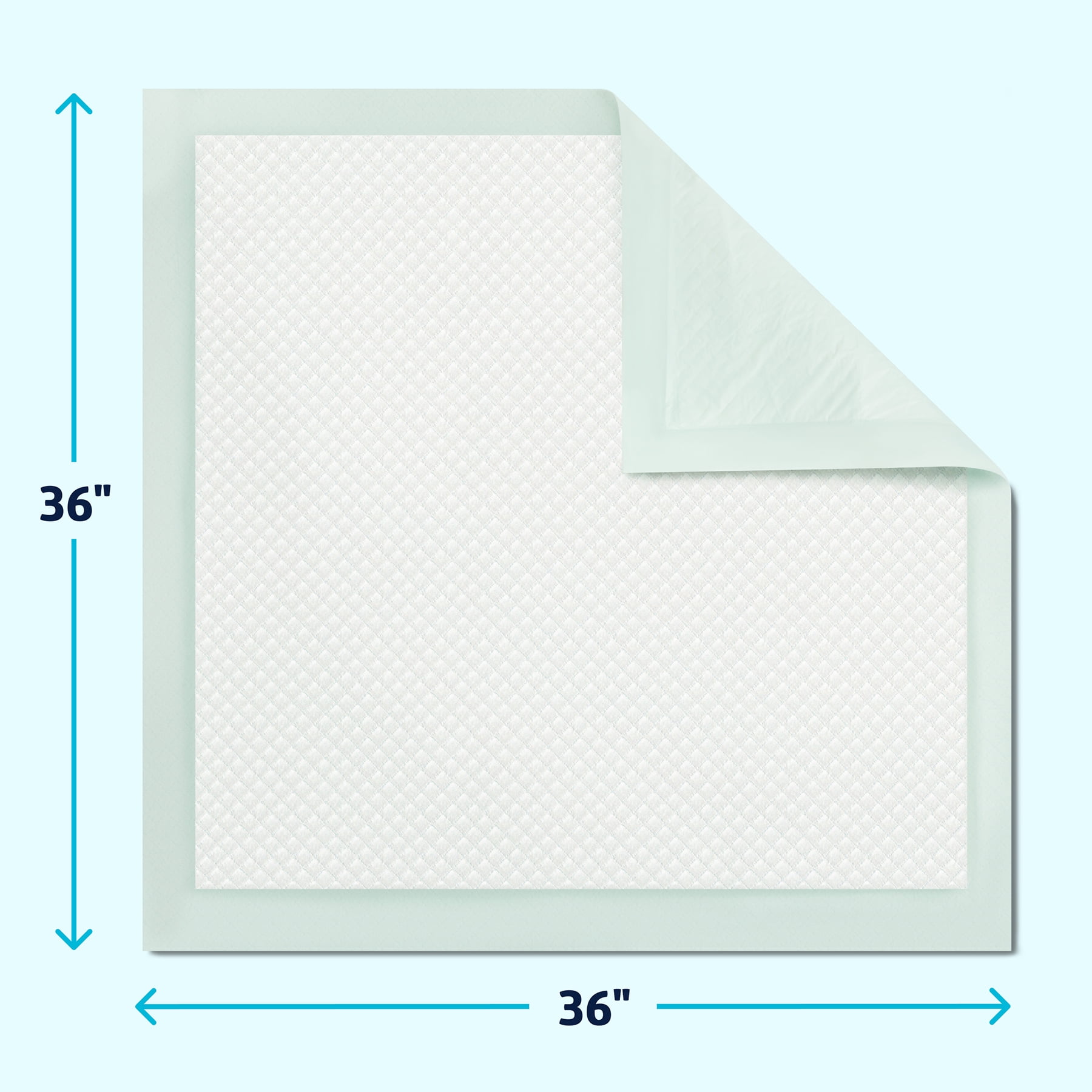 Medline Disposable Adult Bed Pads for Incontinence, Furniture, or Pets, XL, Moderate Absorbency, 36 x 36in, 50 Count