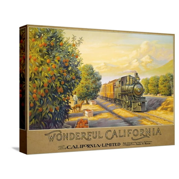 Art.com Wonderful Califonia Stretched Canvas Print Wall Art by Kerne Erickson, 16" x 12"