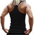 thumbnail image 7 of Sakmal Black Big and Tall Tank Tops for Men Crew Neck Black Camisole Breathable Solid Workout Muscle Sleeveless Shirts, 7 of 7