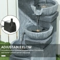 thumbnail image 5 of Outsunny 33.5" Outdoor Water Fountain, 4-Tier Floor Standing Resin Cascading Bowls Waterfall Fountain with LED Lights, Pump, 5 of 10