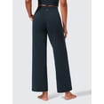 thumbnail image 2 of Pantalones de yoga CRZ YOGA Butterlift, cintura alta, pierna ancha, azul marino, talla M, 2 of 4