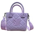 thumbnail image 4 of Mini Tote Steve Madden color lila con doble asa para mano, asa larga desmontable y ajustable para hombro, 4 of 6