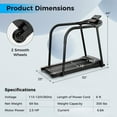 thumbnail image 6 of Resenkos 2.5 HP Walking Treadmill with Extended Handrails for Senior Users - Black, 6 of 8