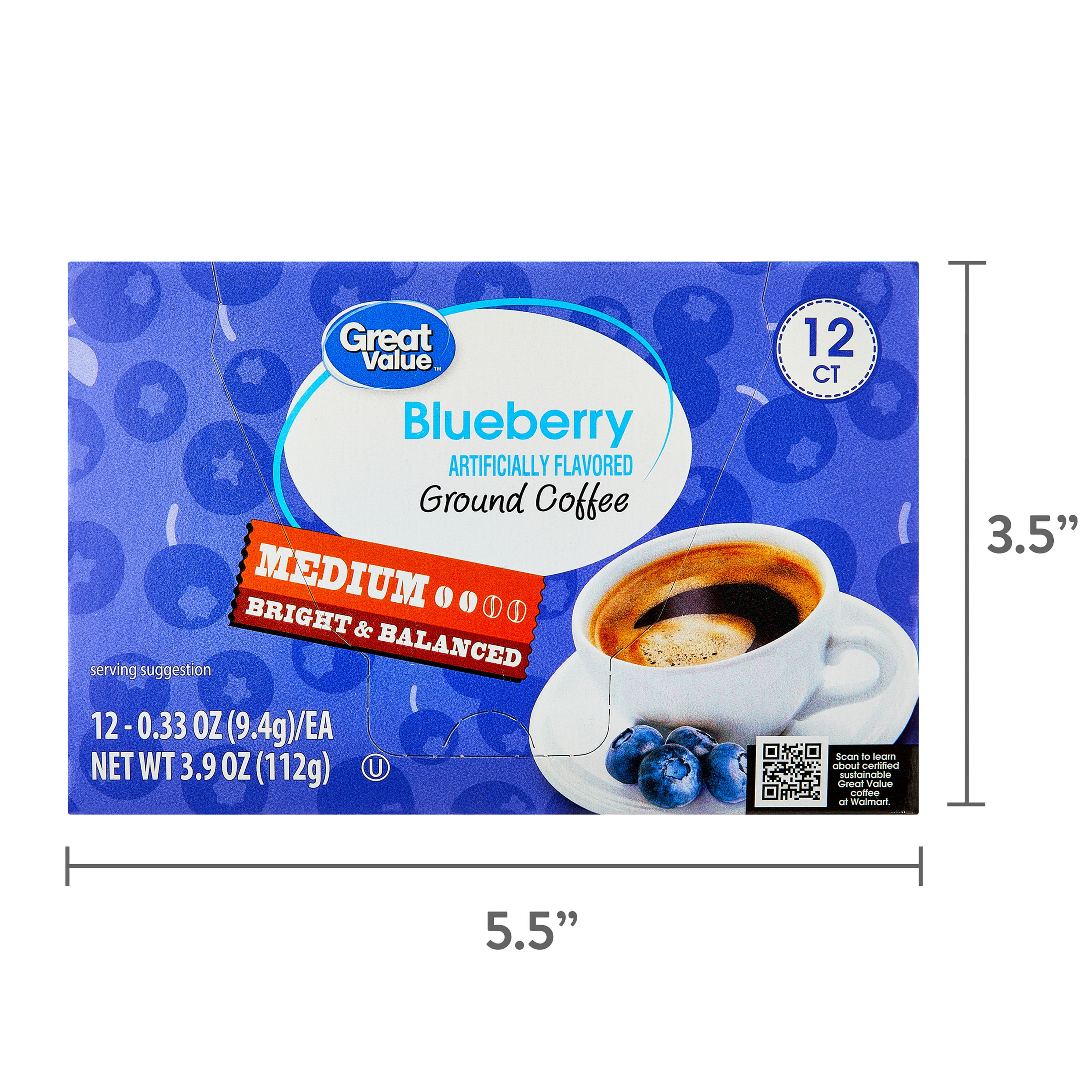 Great Value Blueberry Coffee Pods 12 Count, Fruity Keurig K-Cups for  Breakfast - Walmart.com