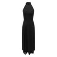 thumbnail image 3 of Women Split Sleeveless Slim Fit Ruffle Long Dress Evening Dress Petite Dress Petite Length Long Fall Dresses for Women plus Size Womens High Low Prom Dress Party Gowns for Women Lace Evening Dresses, 3 of 4
