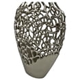 thumbnail image 4 of Bergamo Art 14" Decorative Handmade Aluminum Bird Nest Flower Vase, 4 of 7