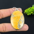thumbnail image 2 of Natural Malinga Jasper Gemstone 925 Sterling Silver Gift Pendant 2.48", 2 of 2