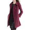 thumbnail image 4 of Alpine Swiss Keira Womens Trench Coat Double Breasted Wool Jacket Belted Blazer, 4 of 7