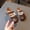 Brown, variant on Big Girls Lace Bow Vintage Soft Sole Princess Casual Flat Shoes Brown 6.5-7 Years
