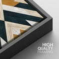 thumbnail image 4 of PixonSign Framed Wall Art Western Decor Geometric Black, White & Brown Diamond Insignia Abstract Wood Panels Boho Woodblock Farmhouse Multicolor Canvas Prints for Home Decor -, 4 of 5