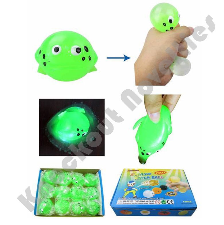 1 SPLAT BALL FROG SQUISHY SPLATS TOY STRESS RELIEVER GOODY BAG FAST FREE SHIP 
