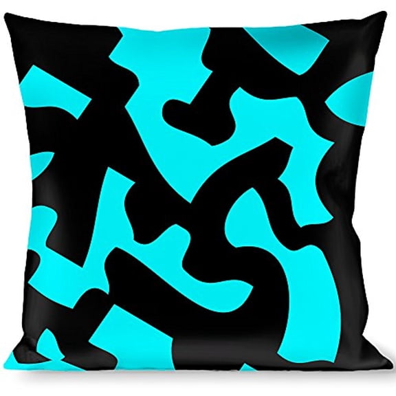 Buckle-Down Throw Pillow - Eighties 1 Blue Black