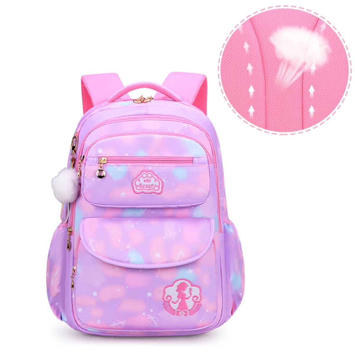 Baby pink school bag sale