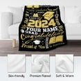 thumbnail image 5 of Graduation Blanket Gifts - 40"x50" Class of 2024 Blankets for Her Him - Senior Graduation Fuzzy Throws for High School College, 5 of 5