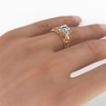thumbnail image 5 of 8.00MM D-F VS Moissanite Engagement Ring (2.15 ct Moissanite Weight, 2.4 ct dew) Cushion Cut 14K Gold, 5 of 7