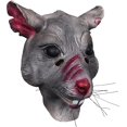 thumbnail image 1 of Máscara de cabeza de ratón para fiesta de tres perros, máscara de rata con cicatriz de Animal, máscara de látex para Cosplay de Halloween, 1 of 5