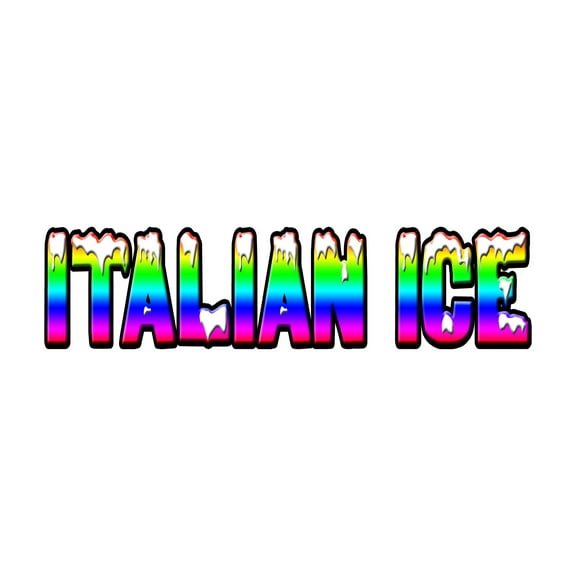 36" ITALIAN ICE 1 DECAL sticker cart stand trailer