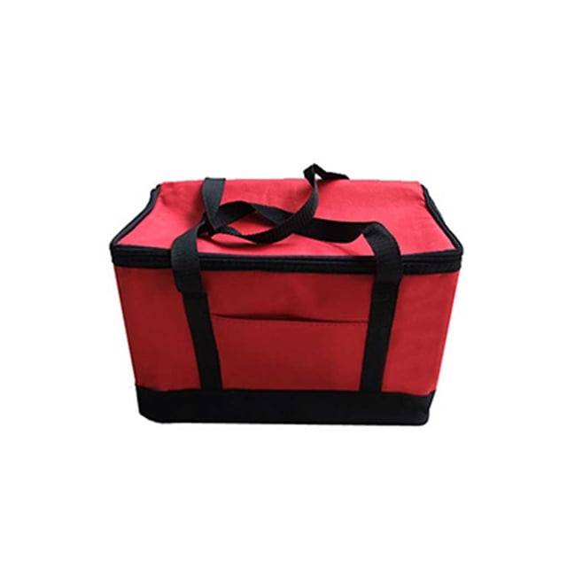 Advancent Bolsas aisladas Contenedor de comida de mano Picnic al aire libre Engrosamiento Bolsa de almuerzo de mantenimiento fresco Oficina Organizadores de utensilios de cocina Rojo 35*22*22