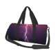 thumbnail image 1 of Fotbe Thunderstorm Violet Purple Bolsa Deportiva de Lona Plegable con Estampado, Bolsa de Gimnasio con Bolsillo Seco/Húmedo, Bolsa de Viaje Ultraligera de Gran Capacidad, 1 of 6