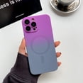 thumbnail image 1 of Funda para teléfono móvil con carga magnética de dos colores degradados para iPhone 14, funda protectora líquida para lente de Apple 13, 1 of 5