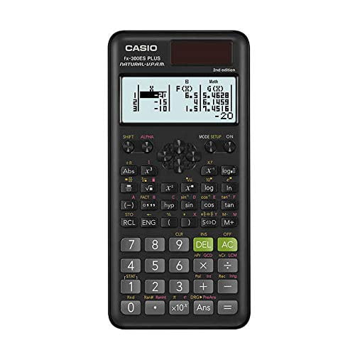 Casio Calculatrice Scientifique Standard avec Affichage Manuel Naturel format : 252 Fonctions, Combinaison & Permutation, Logarithme, Éditeur de Données Basé sur Liste, Déviation Std, 9 Mémoires Variables