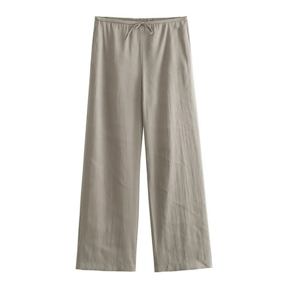 Lenpel Women's Pajama Pants Soft Lightweight Loungewear Trousers Drawstring Elastic High Waisted Casual Outfits