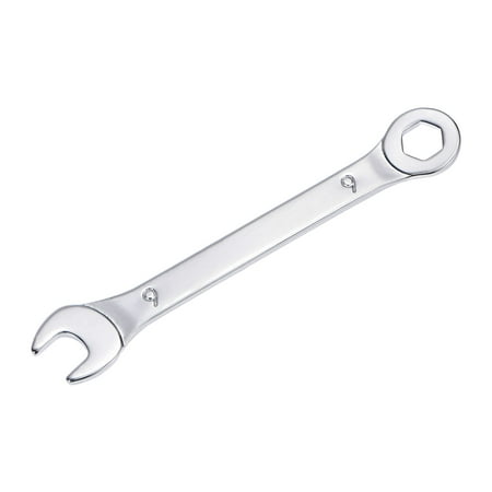 

Uxcell Thin 6-Point Combination Wrench Metric Mirror-Chrome Plated High Carbon Steel 9mm