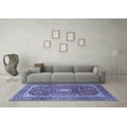 thumbnail image 3 of Ahgly Company Indoor Rectangle Medallion Blue Traditional Area Rugs, 5' x 7', 3 of 4
