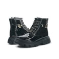 thumbnail image 3 of Bota Botin Ninos Para Niña Plataforma Casual Charol Negro negro 20, 3 of 6
