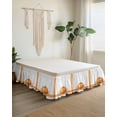 thumbnail image 2 of Orange Pumpkin Bed Skirt Queen Size 18 Inch Drop, Thanksgiving Fall Leaf Vintage Farmhouse Wrap Around Dust Ruffle Bedskirts, Wrinkle & Fade Resistant Easy Fit Bedskirt with Adjustable Elastic, 2 of 8