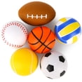 thumbnail image 1 of Pelotas antiestrés de espuma MCPINKY, 6 unidades, minideportivas, 6,35 cm, 1 of 7