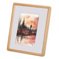thumbnail image 1 of 9 x 11 Natural Wood Photo Frames, Wood Finish Picture Frame, Brown, 1 of 7