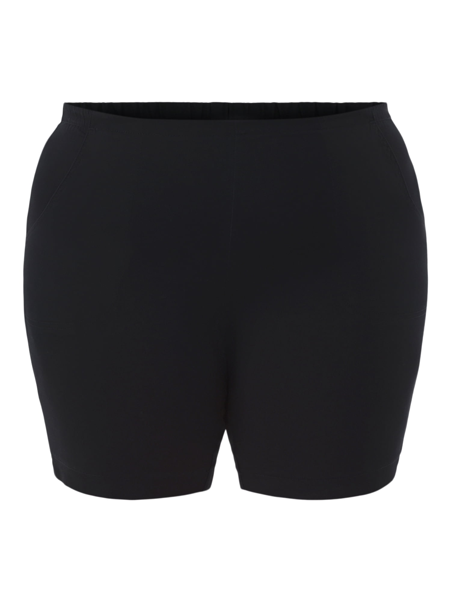 JMS Just My Size by Hanes Women's Plus Size Pull On Shorts with Pockets, Single and 2-Pack, 9” Inseam, Sizes 0X-4X