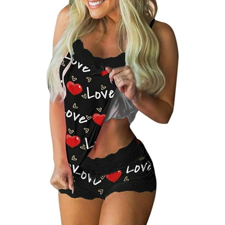 

EchfiProm Merry Christmas Women V-Neck Eyelash Beaded Sexy Stain Camisole Pajamas Bowknot Shorts Set Unisex Bathrobe