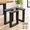 U-shaped-16 IN, variant on U-shaped 36 IN Metal Furniture Heavy Duty Industrial Steel Table Base