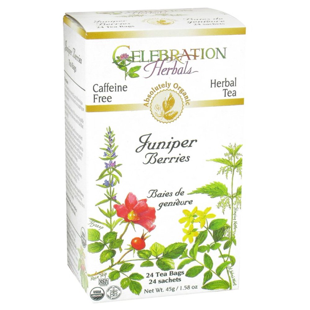 Celebration Herbals Organic Juniper Berries Tea Caffeine Free 24 Herbal
