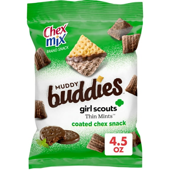 Chex Mix Muddy Buddies, Mint Chocolate, Snack Bag, 4.5 oz