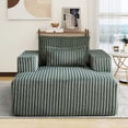thumbnail image 2 of BUIORD Accent Chair for Living Room, 62.5" Oversized Corduroy Armchair Single Sofa, No Assembly Required, Green, 2 of 8